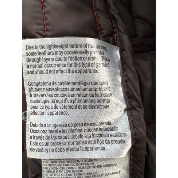 Michael Kors Womens Red Packable Down Fill Jacket Size L Gold MK Zipper Lightwei - Picture 12 of 16